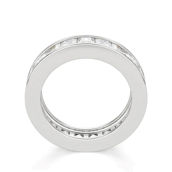 Princess Cut Channel Set Full Eternity Wedding Band