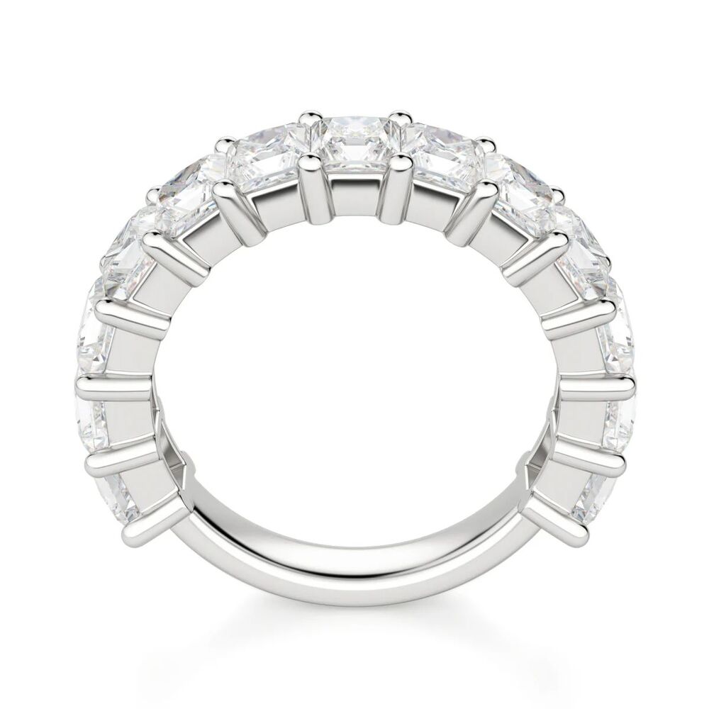 Princess Cut Semi Eternity Moissanite Wedding For Women