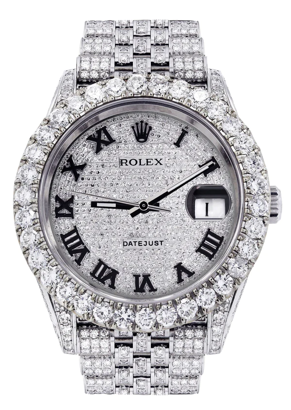 Rolex Datejust Moissanite Iced Out Fully Luxury Hip Hop Watch for Men's