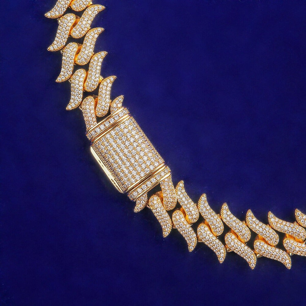 Iced Out Moissanite Unique Cuban Link 22MM Chain