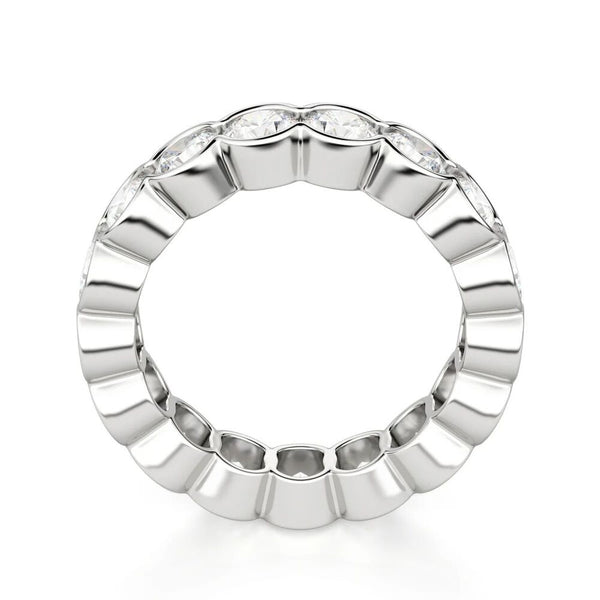 Moissanite Round Cut Full Etrtnity Bezel Set Band For Women