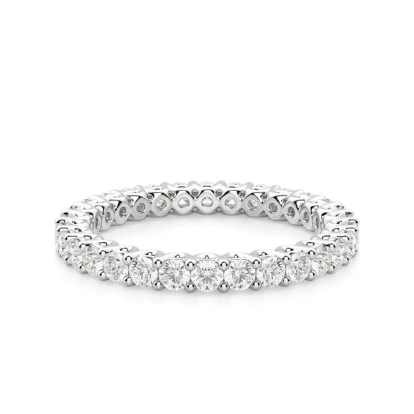 VVS1 Moissanite Round Cut Full Eternity Band For Anniversary Gift
