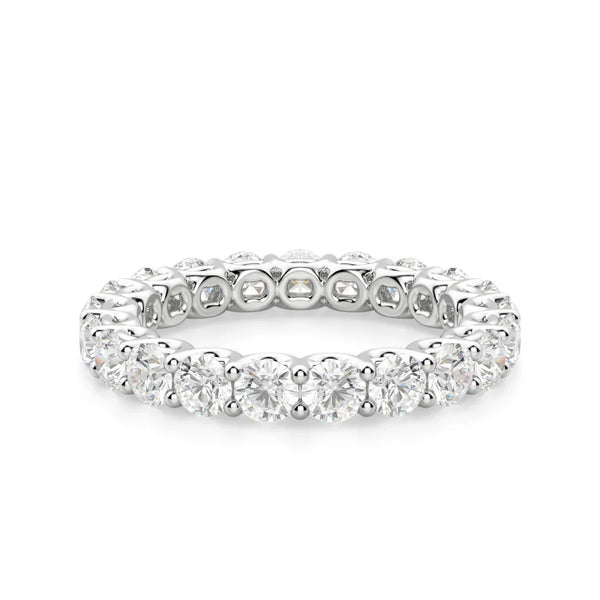 Round Cut Moissanite Diamond Wedding Band