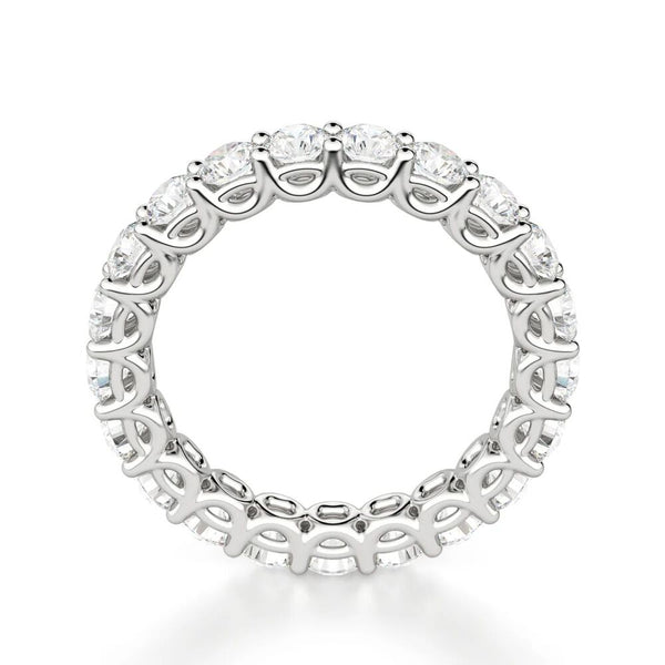 Colorless Moissanite Round Cut  Full Eternity Wedding Band