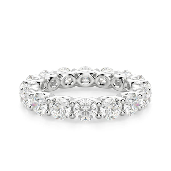 Moissanite Round Cut Wedding Band