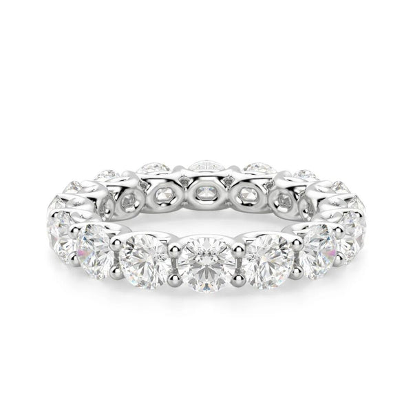 Round Cut Full Eternity Moissanite Promise Band
