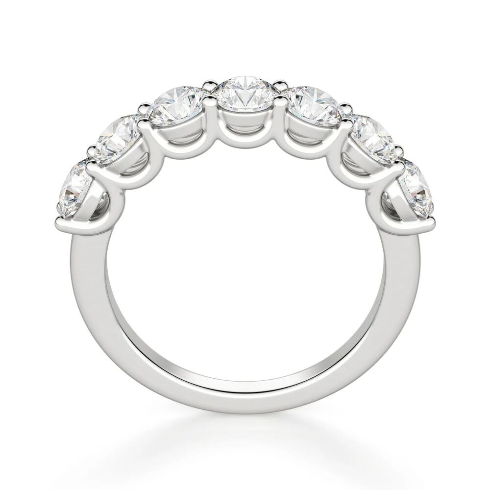 Moissanite Round Cut Seven Stone Eternity Wedding Band