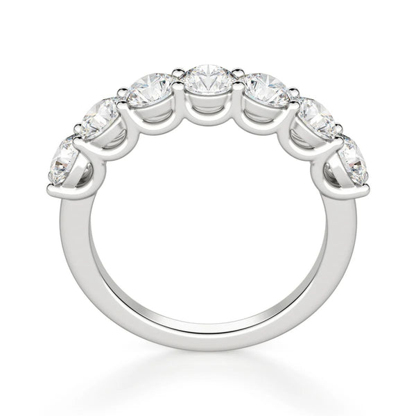 Round Cut Seven Stone Moissanite Matching Band