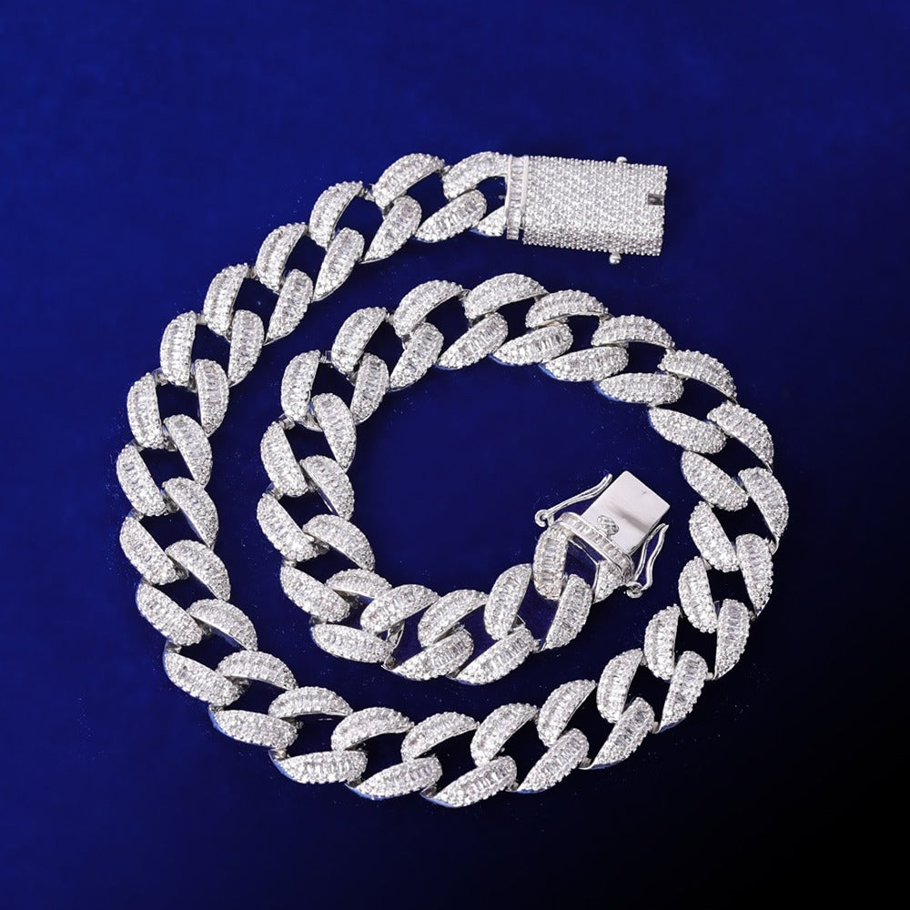 Moissanite Diamond Cuban Link Hip Hop Chain For Men's