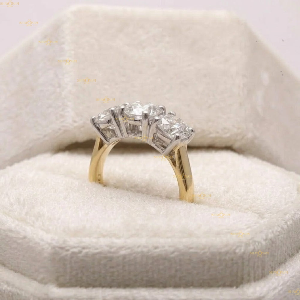 Three Stone Lab Grown Diamond Engagement Ring