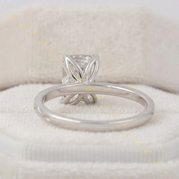 Emerald Cut Lab Grown Diamond Art Deco Engagement Ring