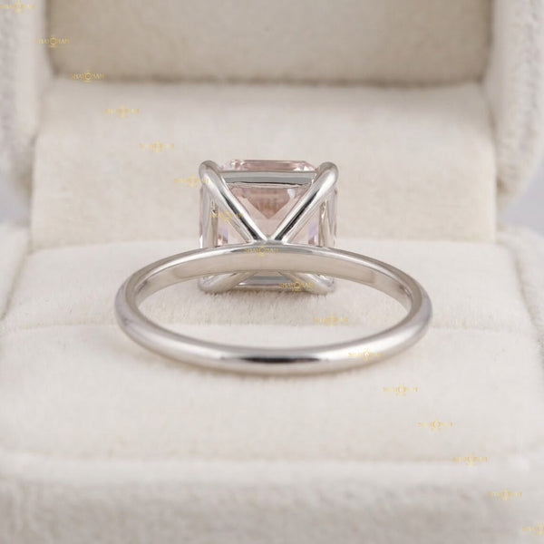 Asscher Cut 3 Carat Lab Grown Diamond Solitaire Engagement Ring