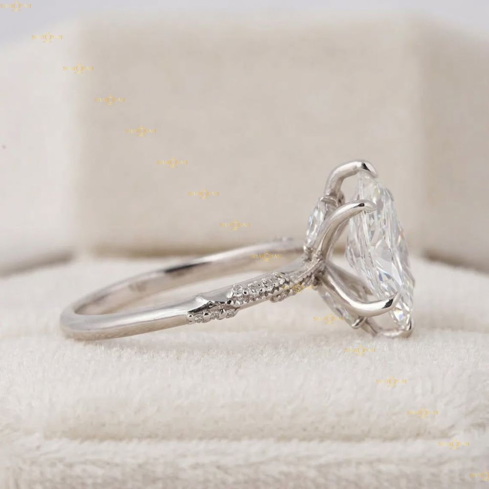 IGI Certified Lab Grown Diamond Marquise Cut Vintage Ring