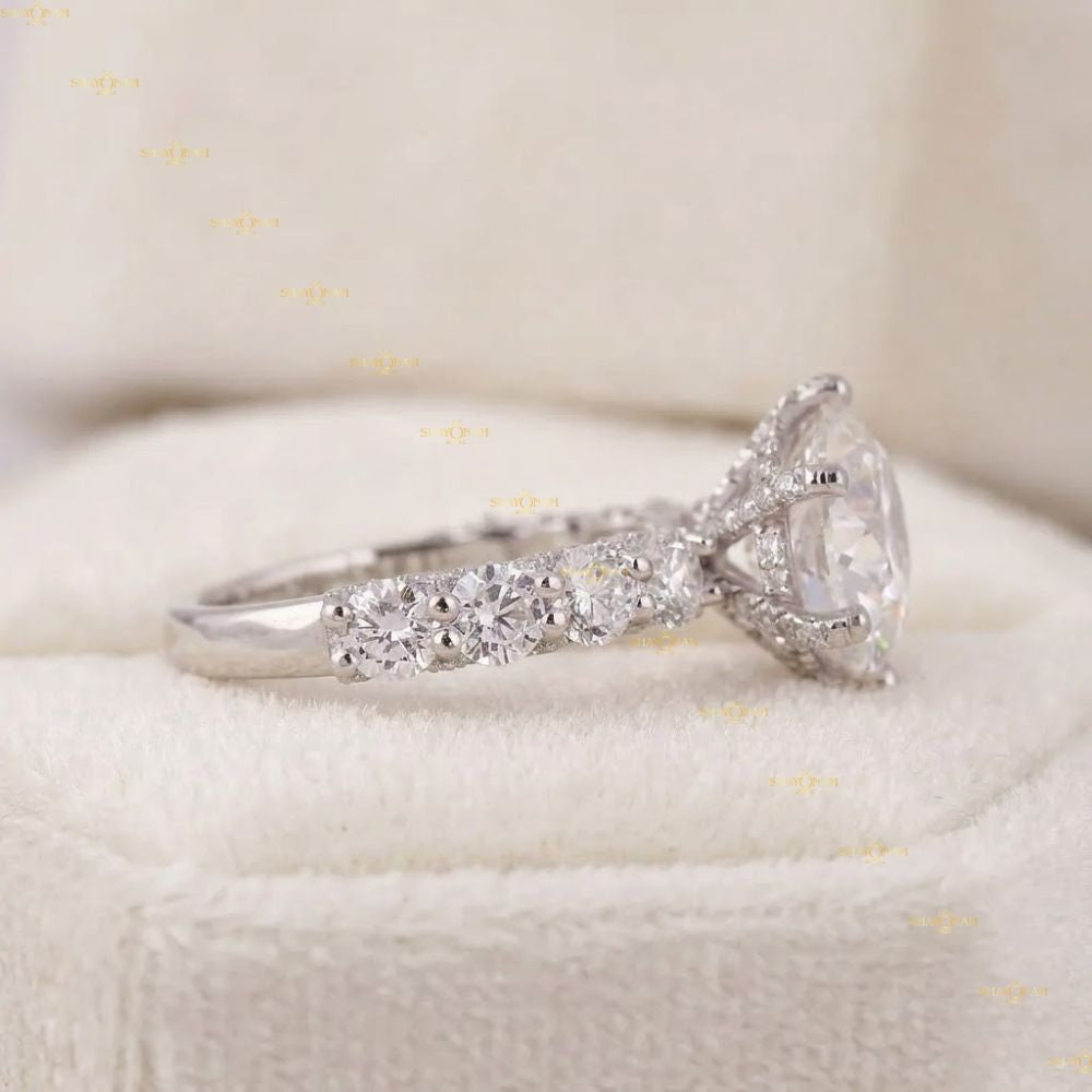 2 Carat Round Cut Lab Grown Diamond Antique Engagement Ring