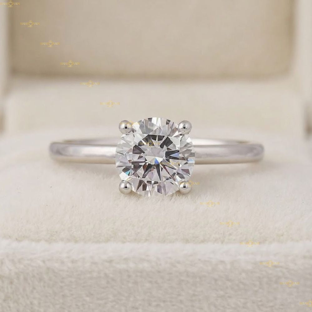 IGI Certified Lab Grown Diamond Round Cut Solitaire Engagement Ring