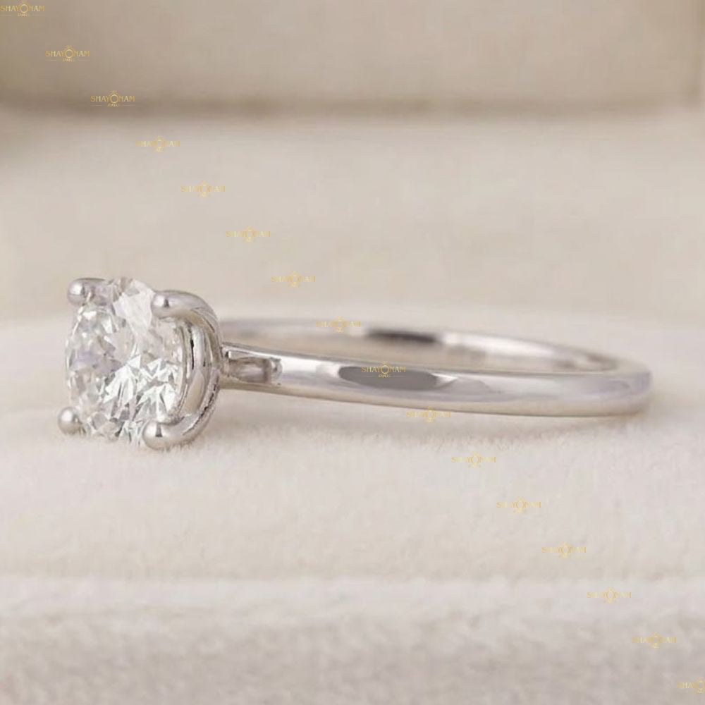 IGI Certified Lab Grown Diamond Round Cut Solitaire Engagement Ring