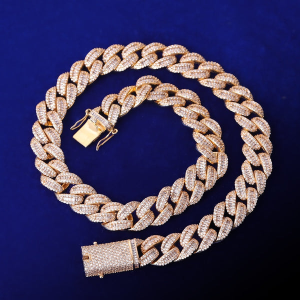 Moissanite Diamond Cuban Link Hip Hop Chain For Men's