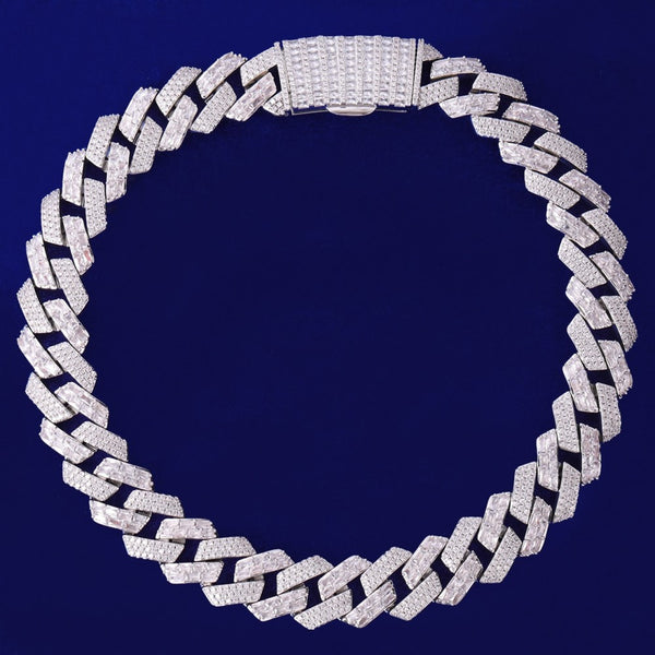 Iced Out Moissanite Hip Hop Luxury Cuban Linked Chain for Men's