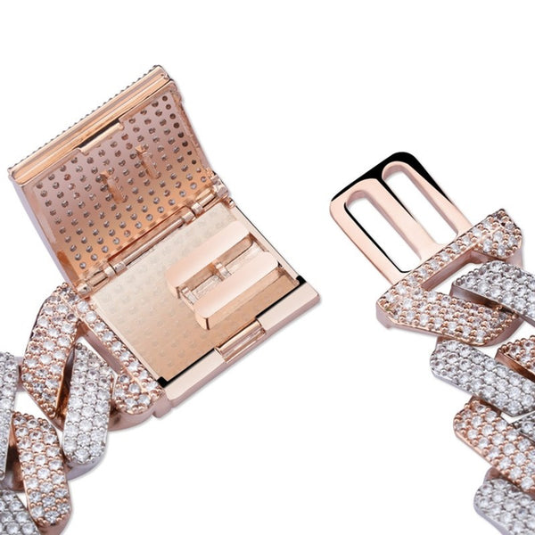 Iced Out Cuban Link Bracelet Hip Hop Jewelry for Men's