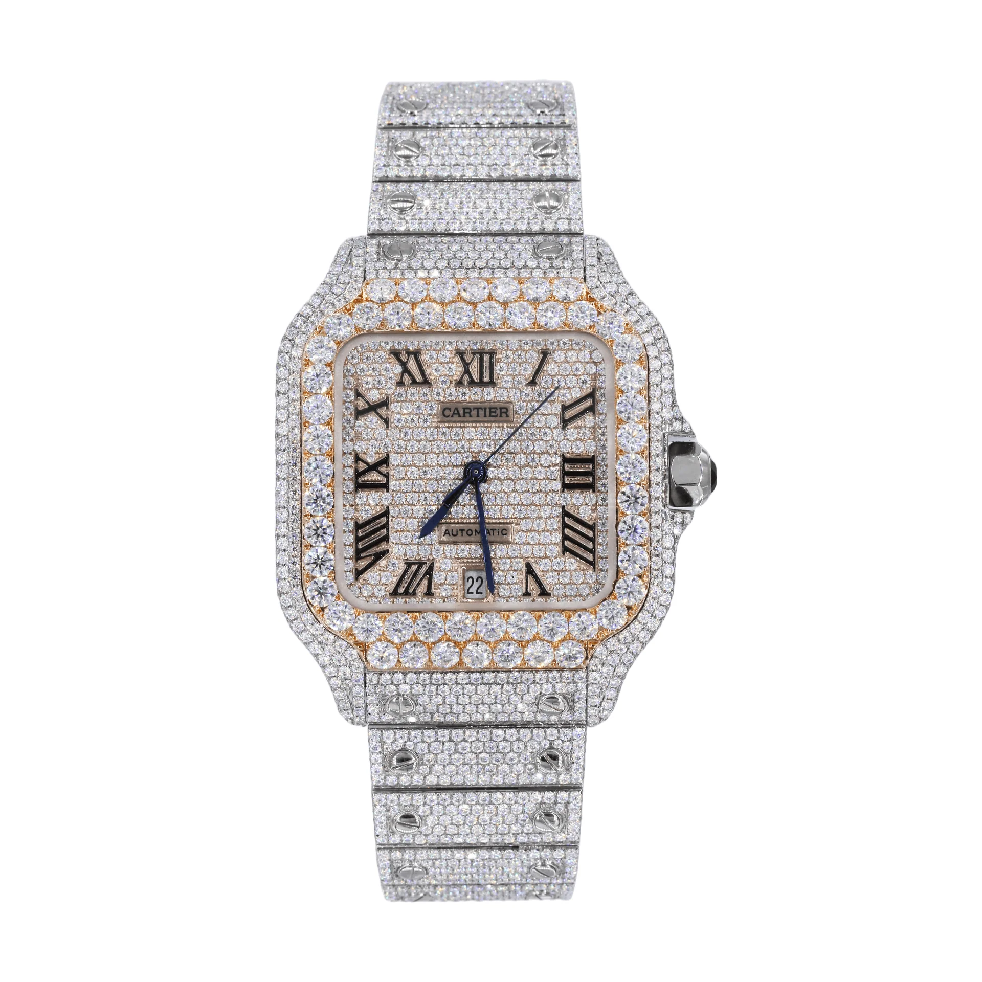 Iced Out Luxury Wrist Watches Cartier Men's Watch for Him