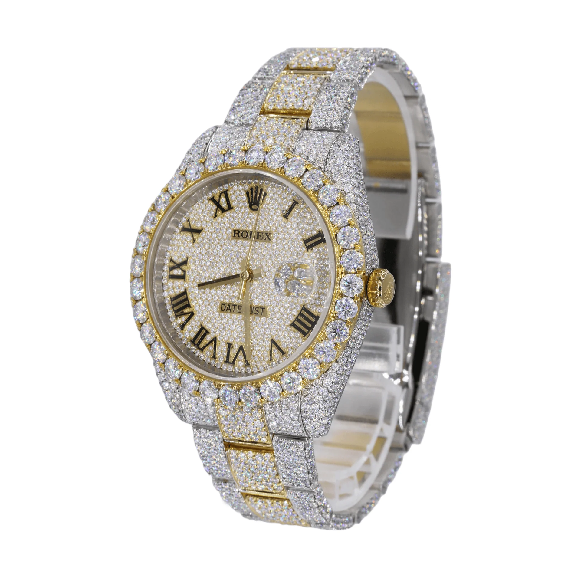 Moissanite Rolex Datejust Iced Out Hip Hop Luxury Watches For Men's