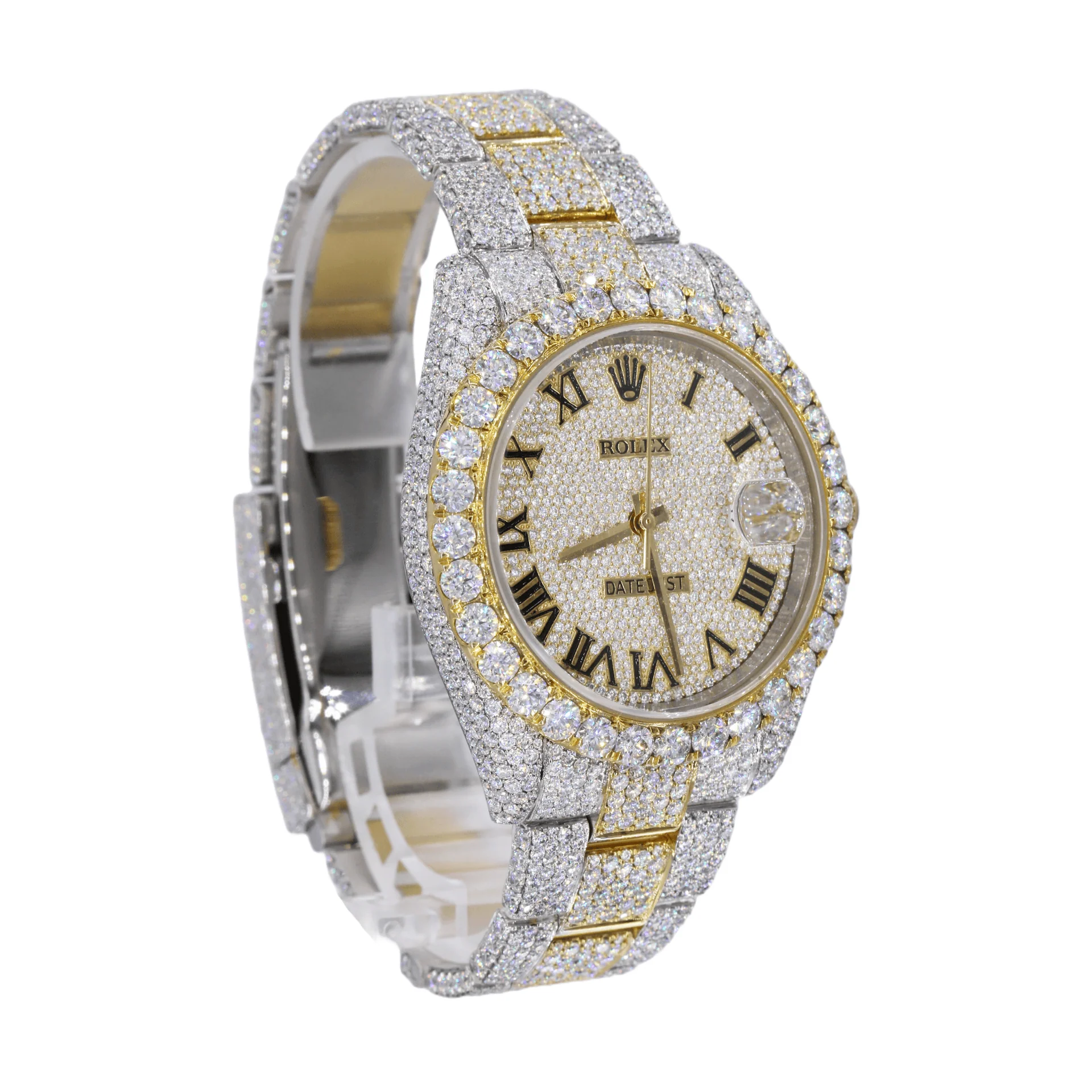 Moissanite Rolex Datejust Iced Out Hip Hop Luxury Watches For Men's