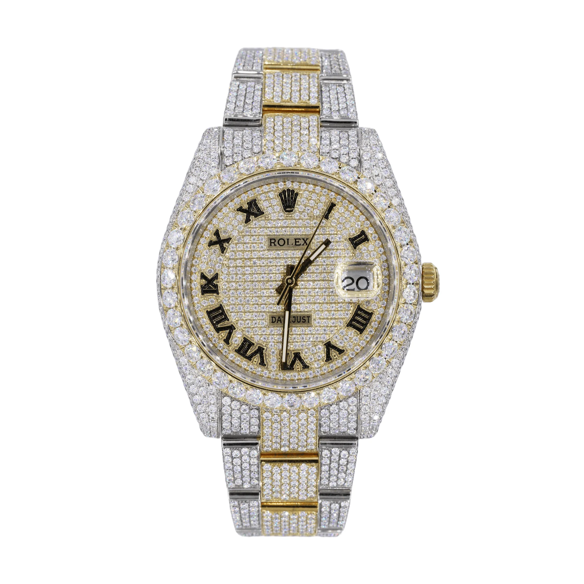 Fully Iced Out VVS Moissanite Diamond Watch Hip Hop Jewelry For Him