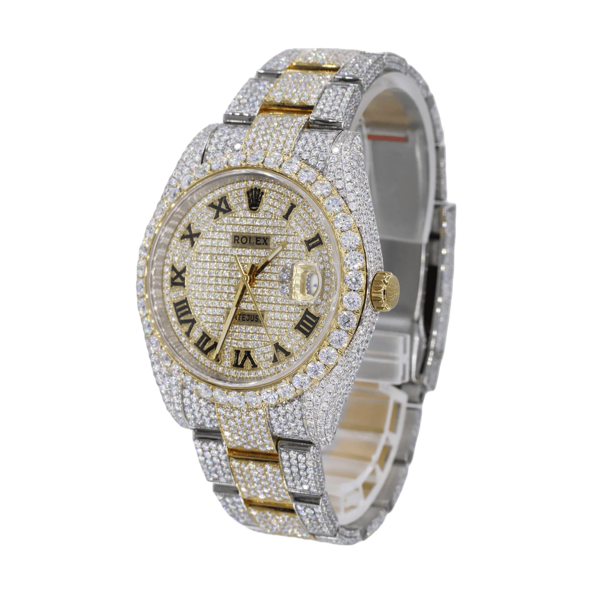 Fully Iced Out VVS Moissanite Diamond Watch Hip Hop Jewelry For Him