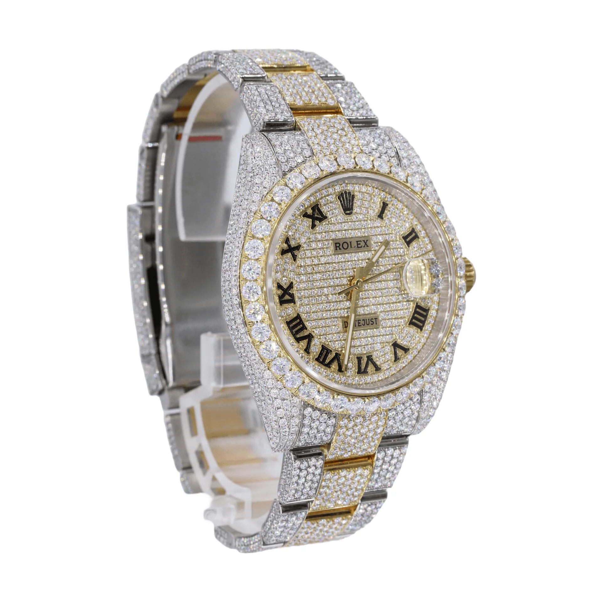 Fully Iced Out VVS Moissanite Diamond Watch Hip Hop Jewelry For Him