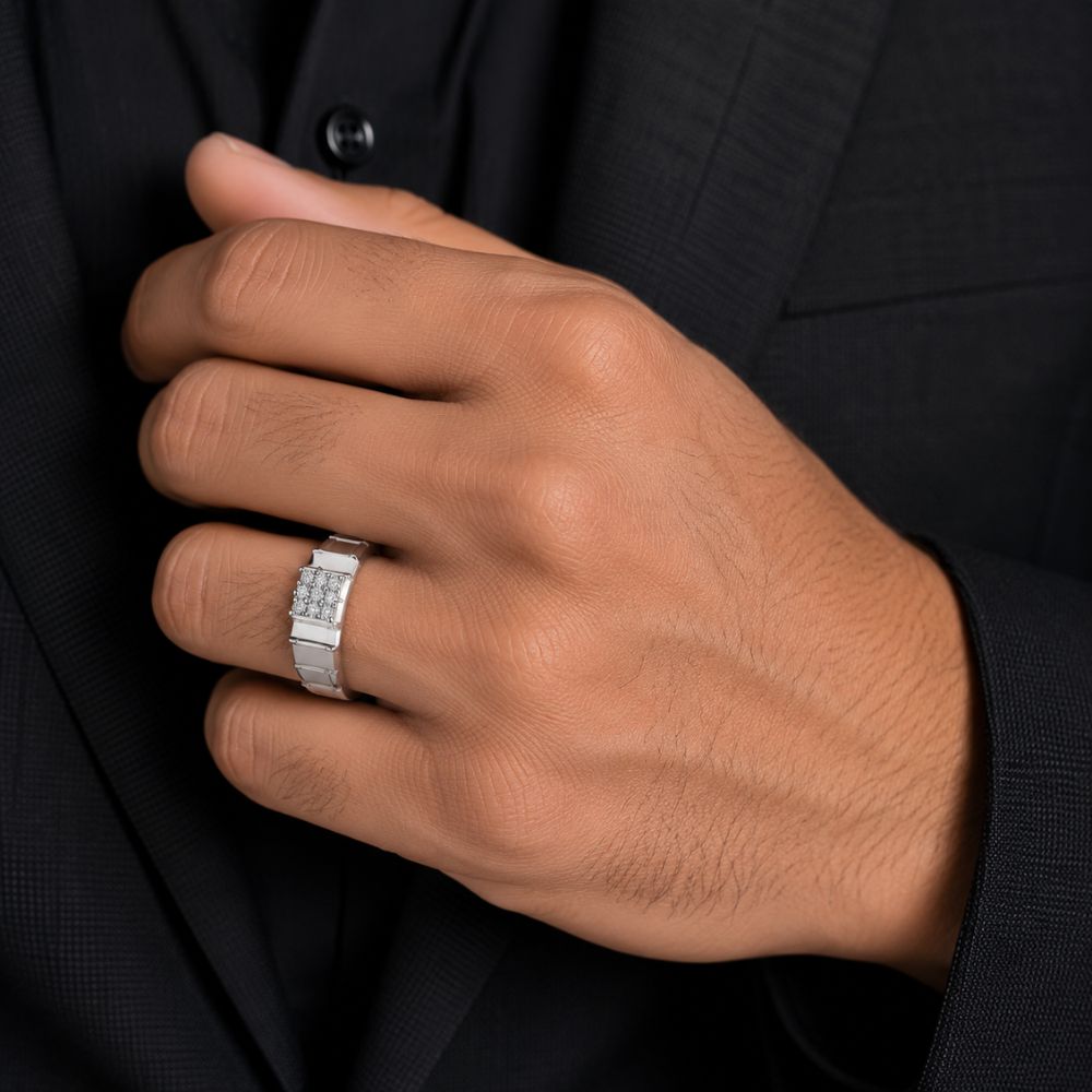 Round Cut Lab Grown Diamond Pave Set Classic Engagement Ring
