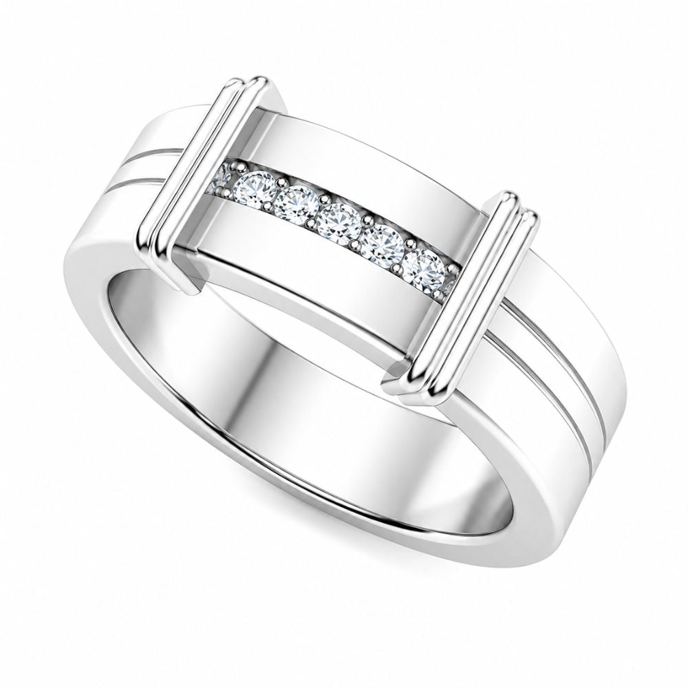Lab Grown Diamond Round Cut Pave Set Classic Wedding Band
