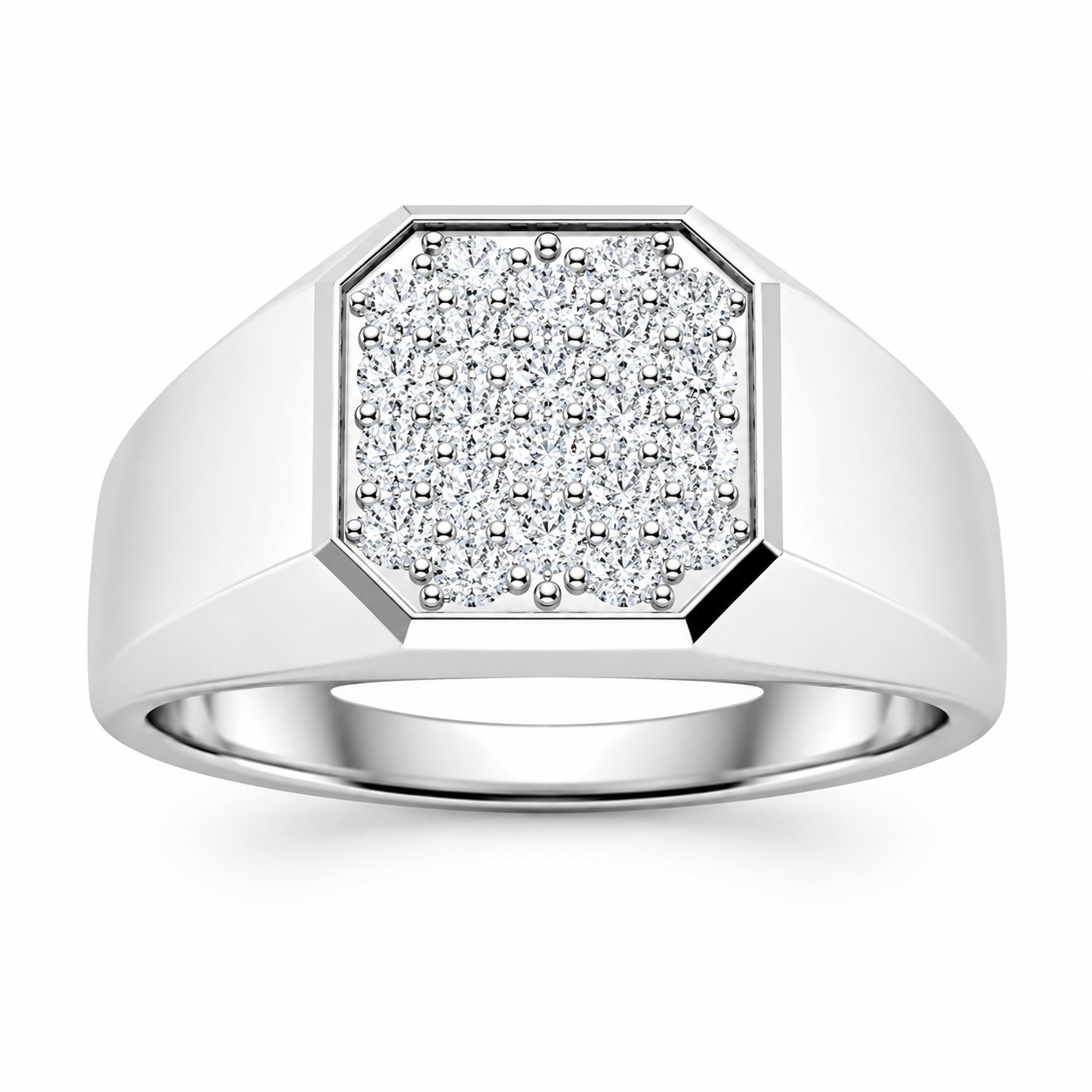 Round Cut Micro Pave Set Lab Grown Diamond Promise Ring