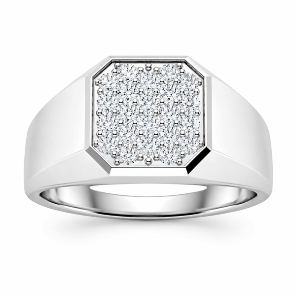 Round Cut Micro Pave Set Lab Grown Diamond Promise Ring