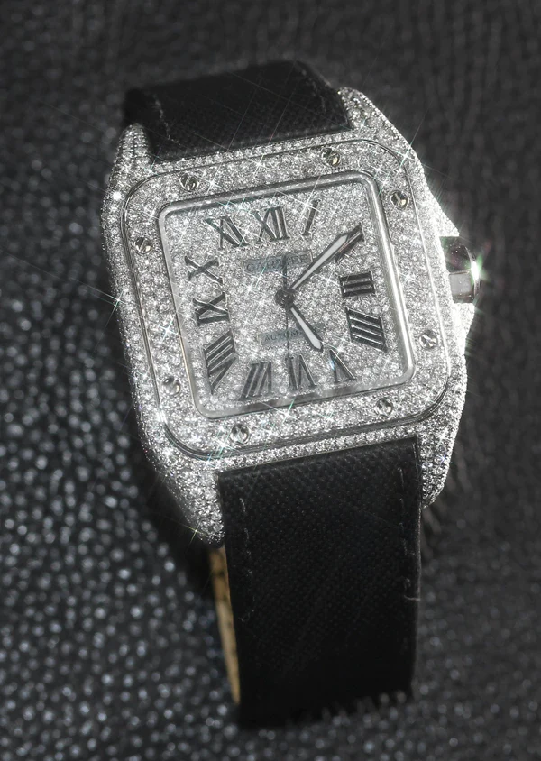 VVS1 Moissanite Diamond Hip Hop Cartier Watch For Men's