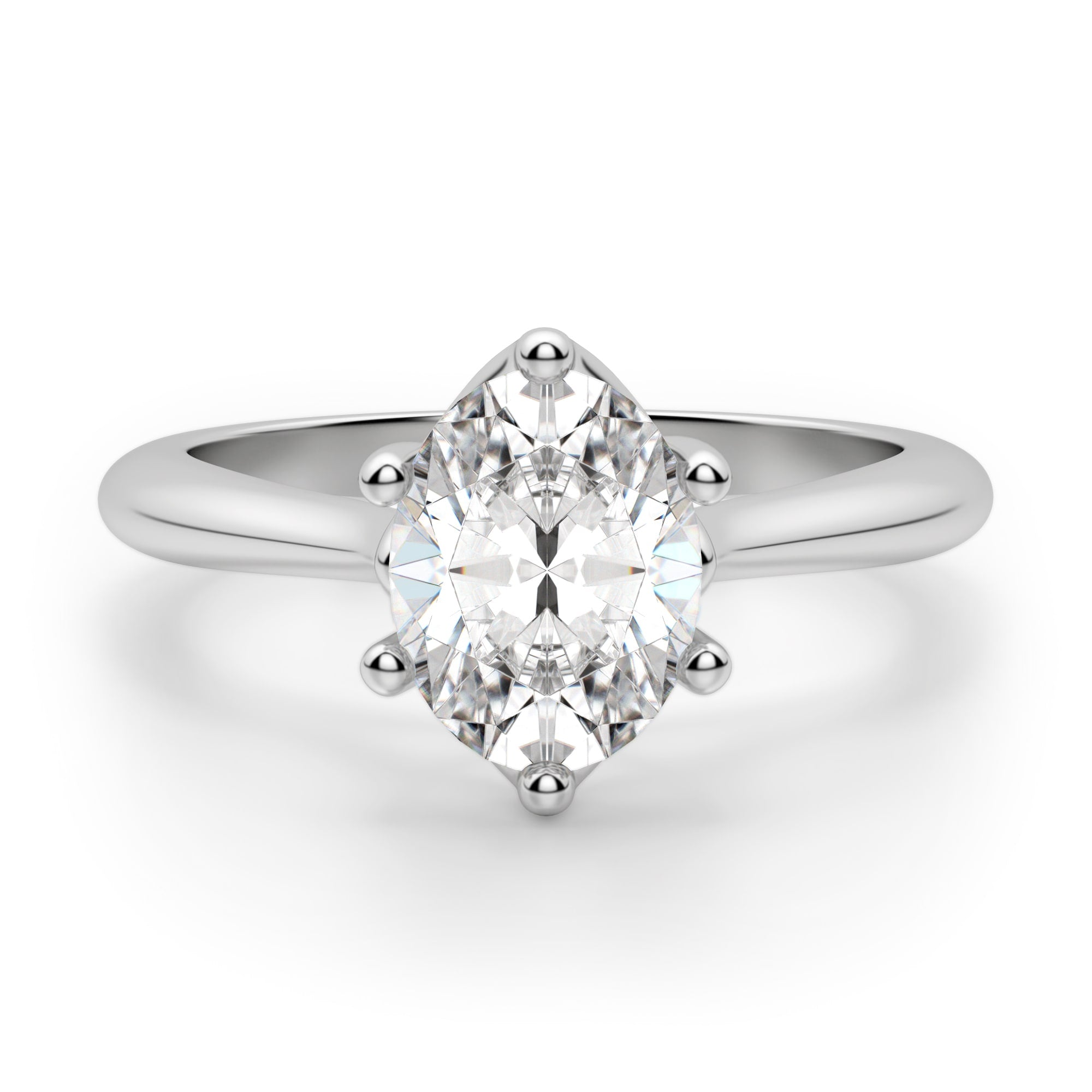 Classic Oval Cut Solitaire Engagement Ring