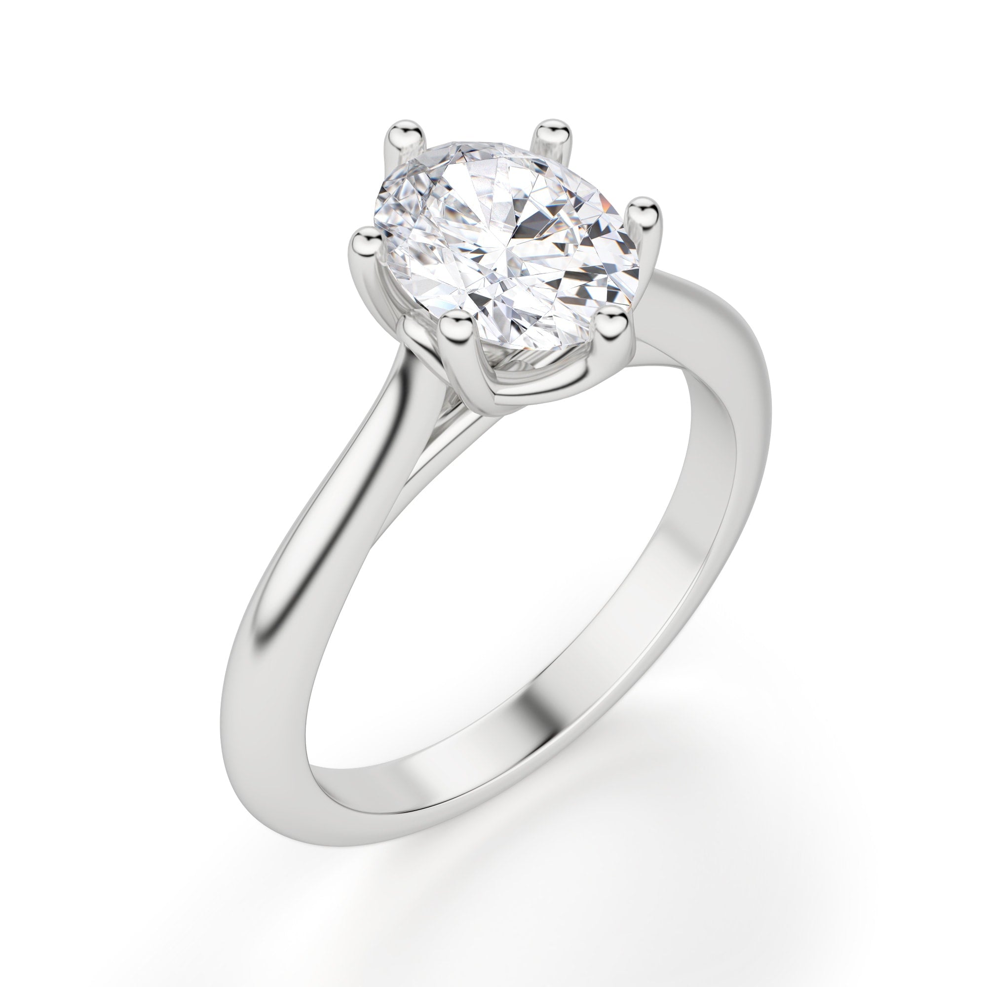 Classic Oval Cut Solitaire Engagement Ring