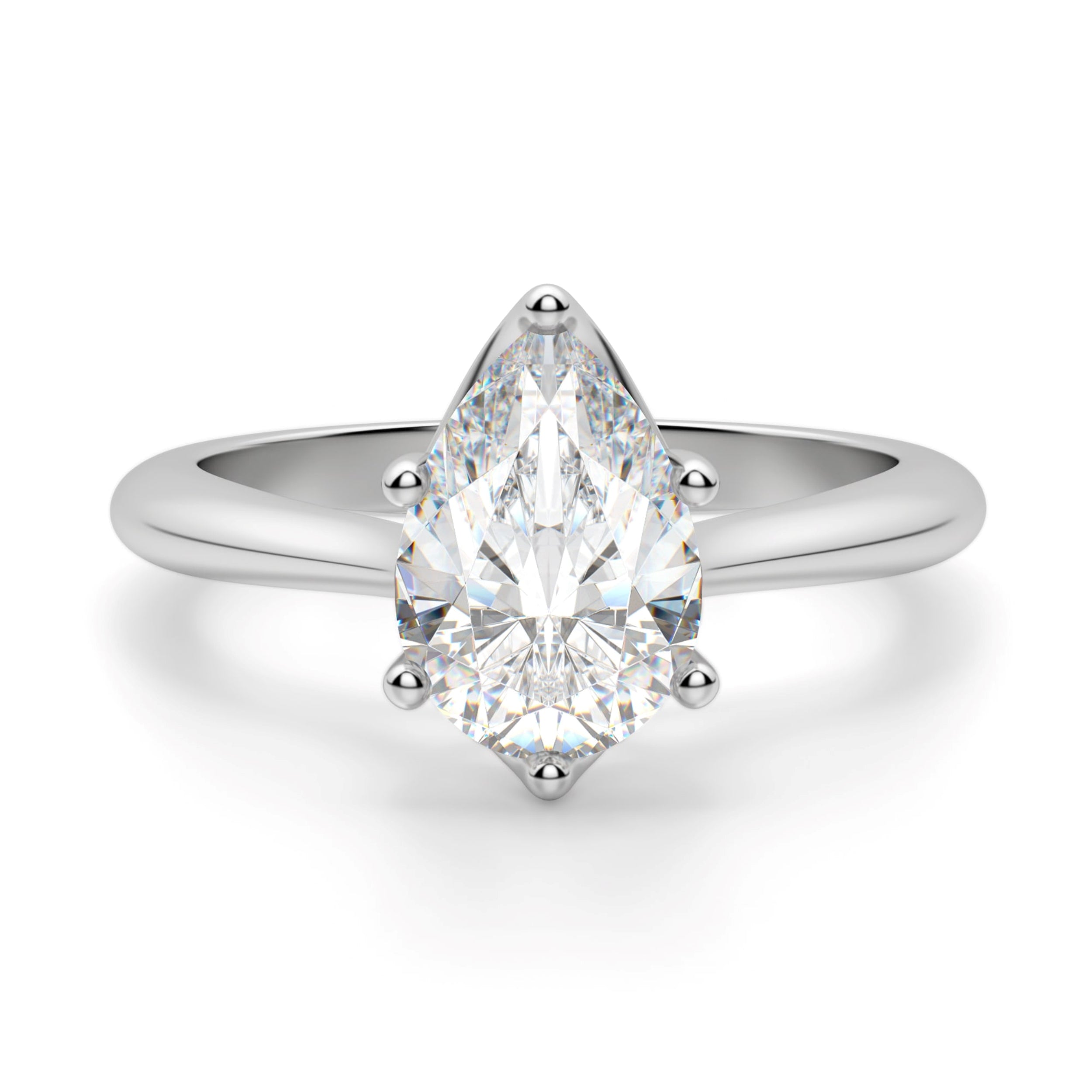 Pear Cut Solitaire Engagement Ring