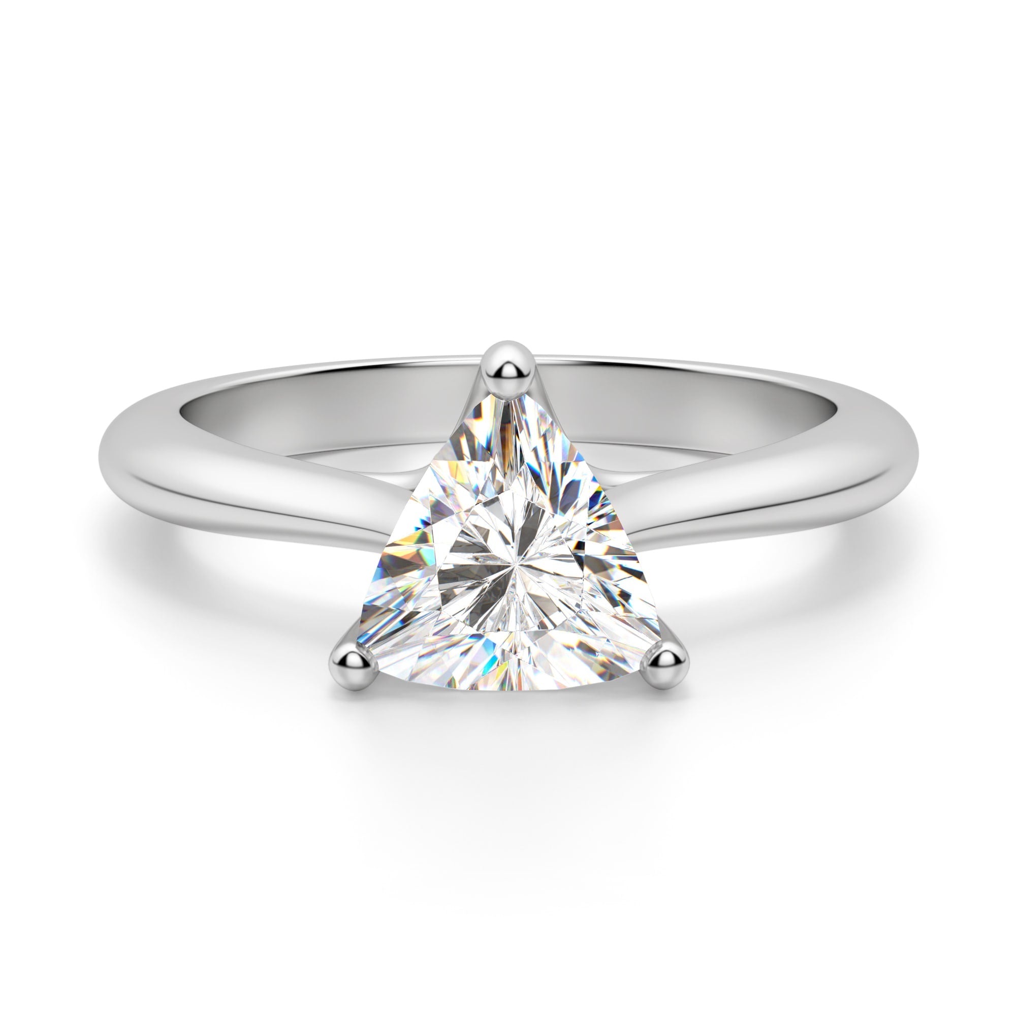 Trillion Cut Solitaire Engagement Ring