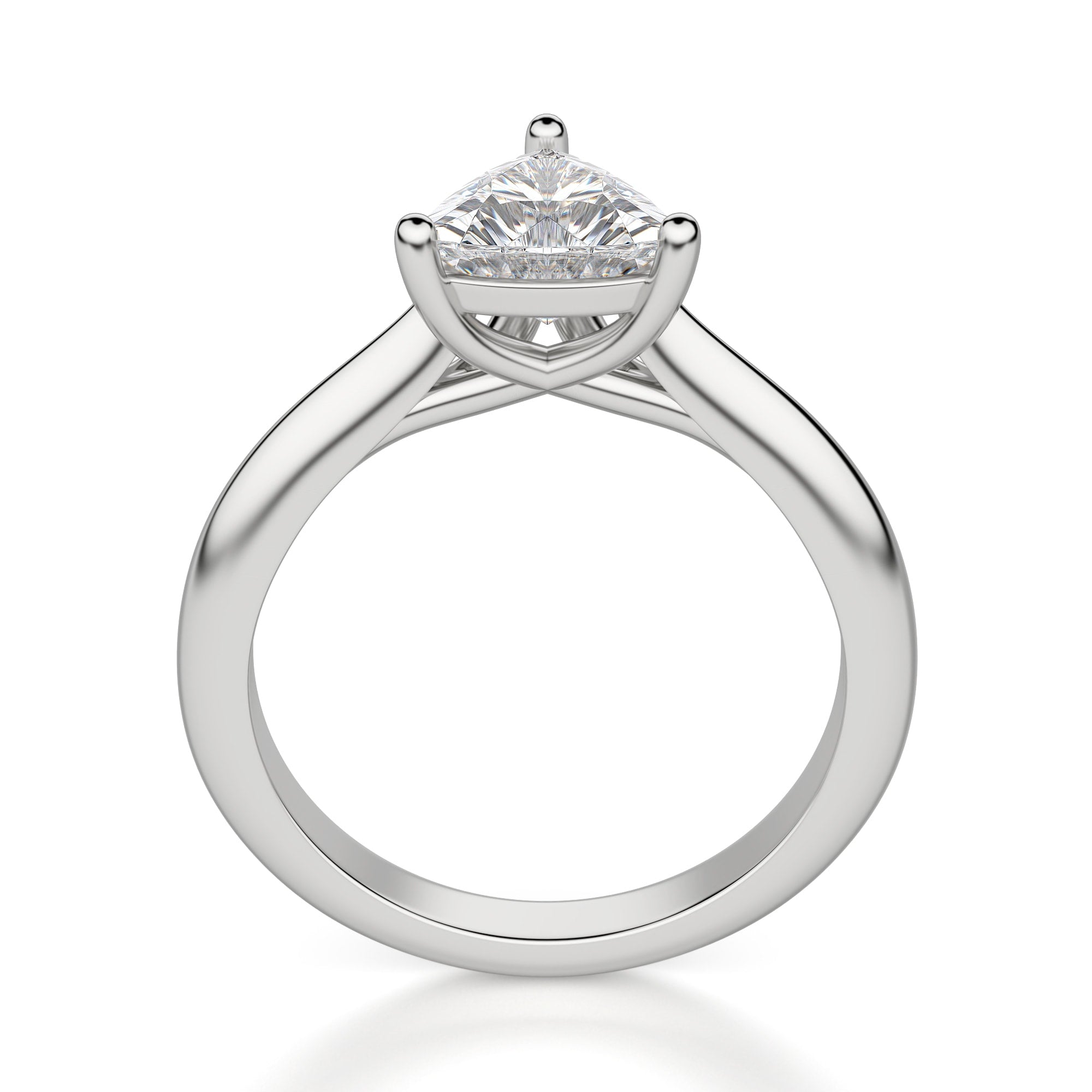 Trillion Cut Solitaire Engagement Ring