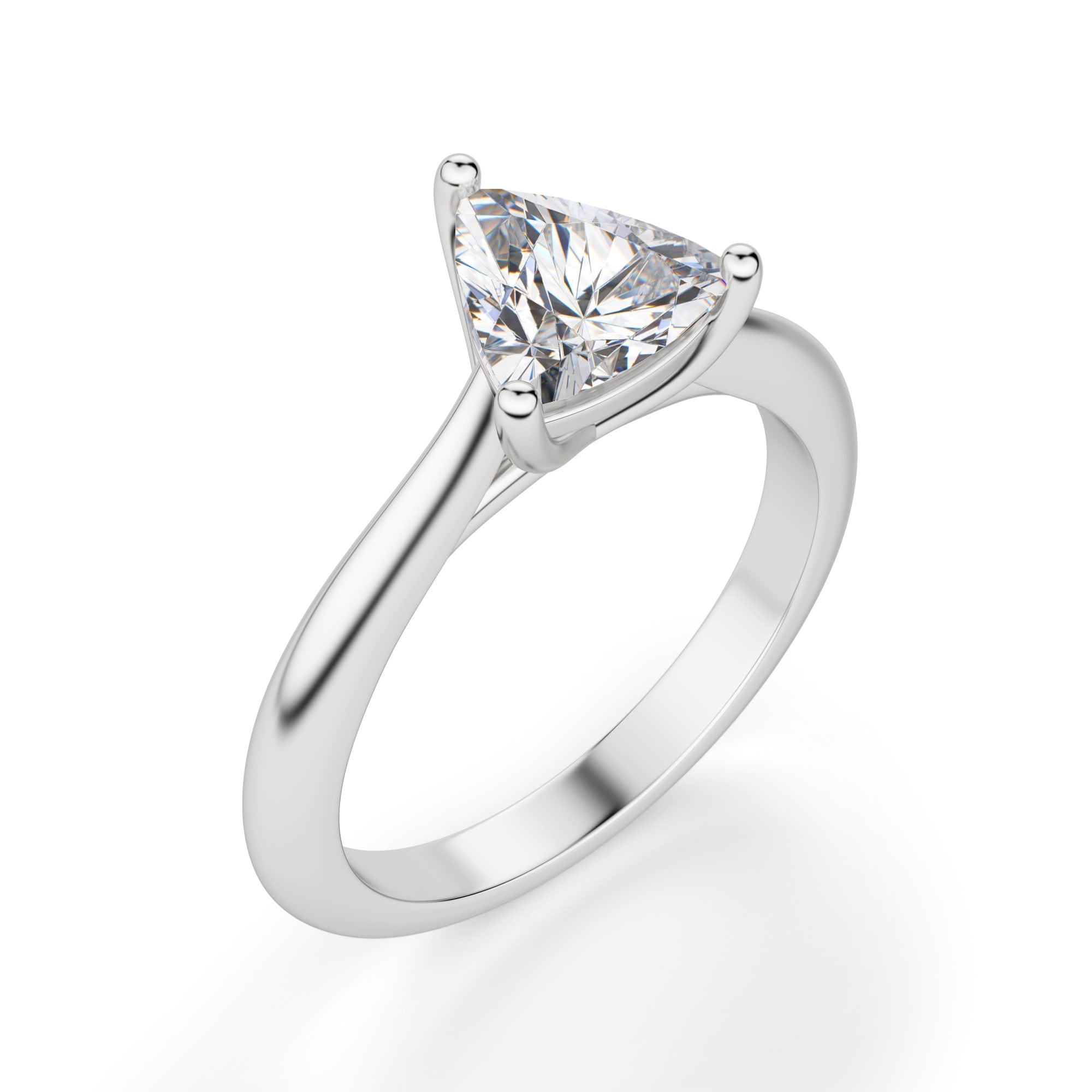 Trillion Cut Solitaire Engagement Ring