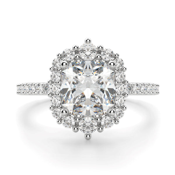 Cushion Cut Halo Engagement Rings