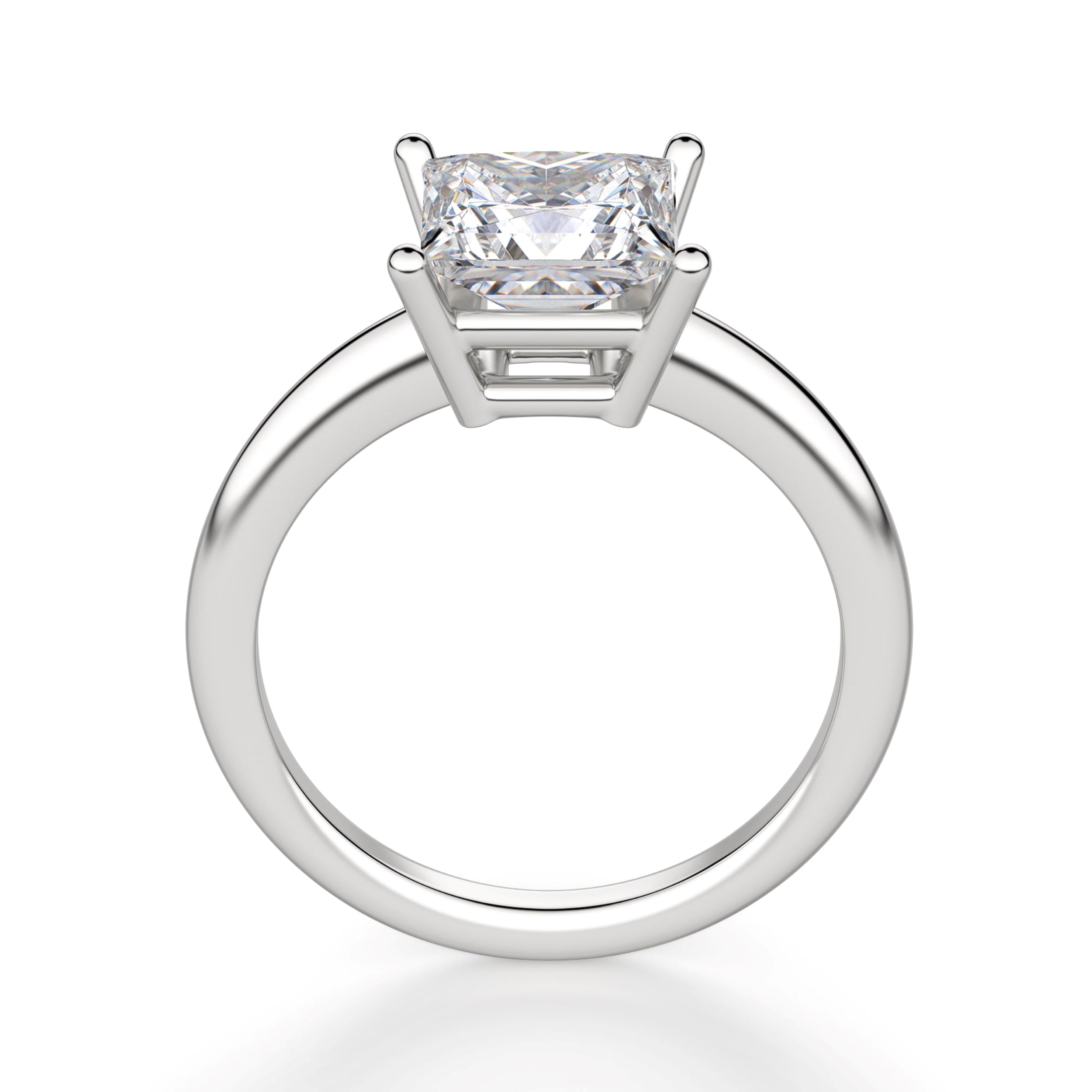 Basket Set Classic Princess Moissanite Engagement Ring