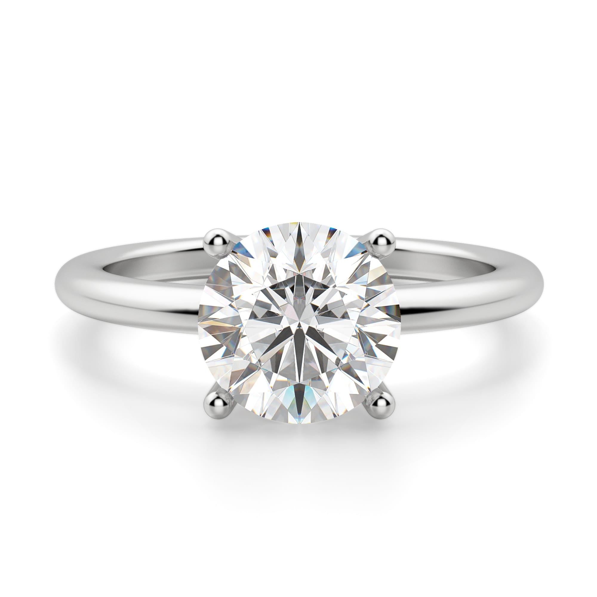 Brilliant Round Cut Solitaire Engagement Ring