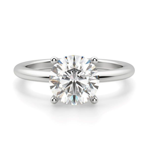 Basket Set Round Cut Solitaire Ring
