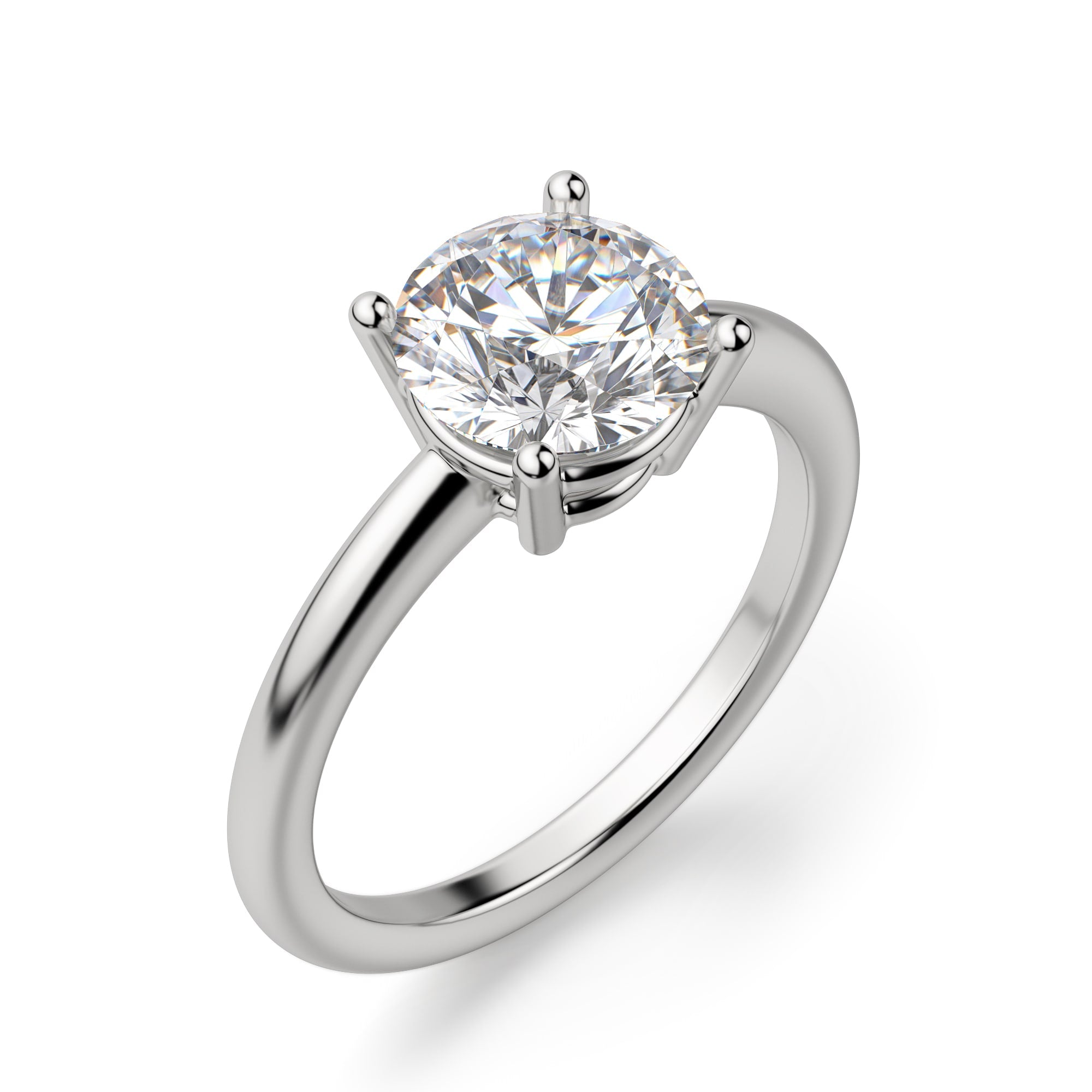 Brilliant Round Cut Solitaire Engagement Ring