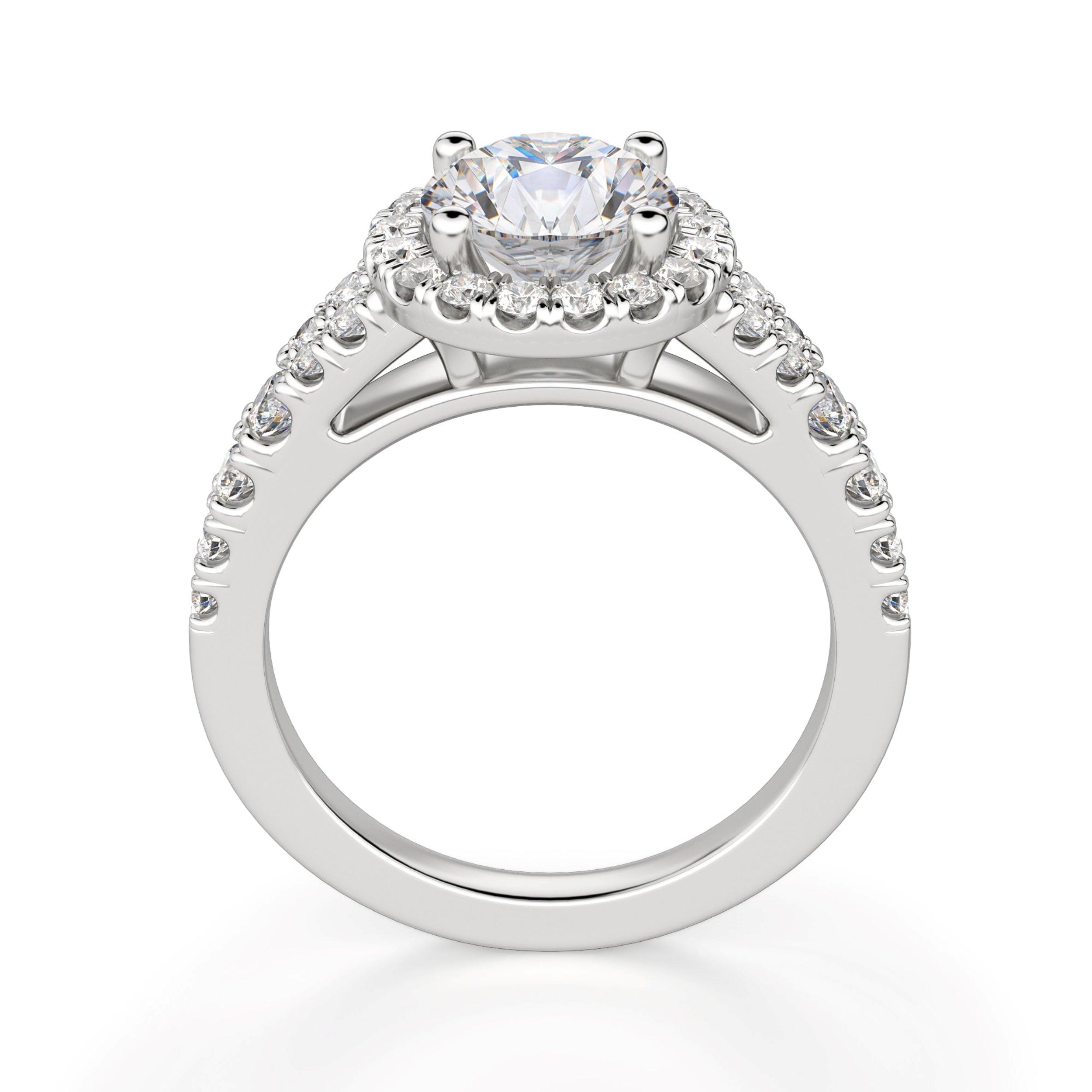 Brilliant Round Cut Halo Engagement Ring