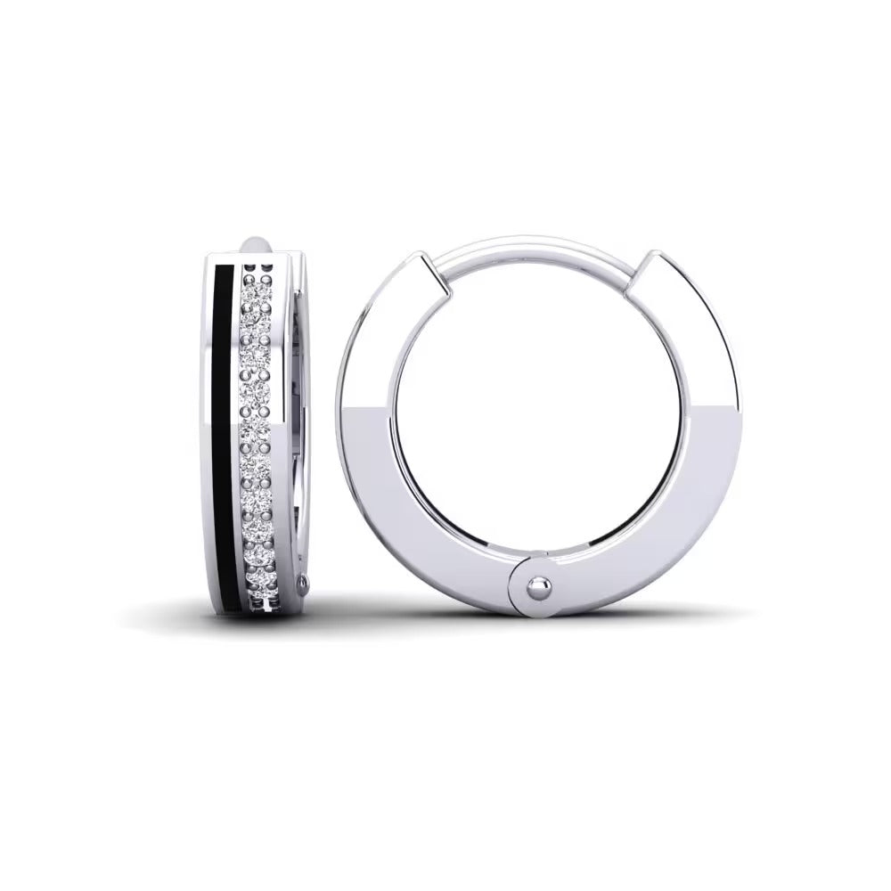 Round Cut Colorless Moissanite Hoop Earrings For Birthday Gift
