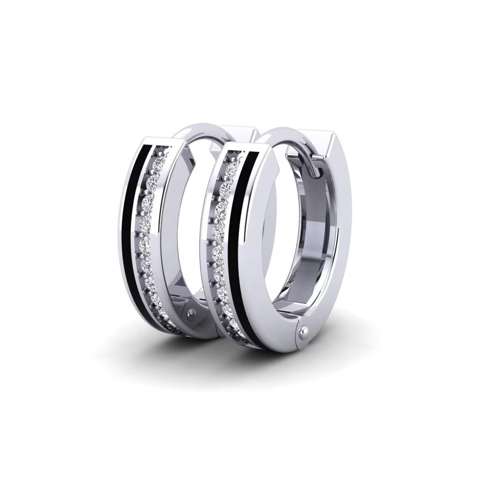 Round Cut Colorless Moissanite Hoop Earrings For Birthday Gift