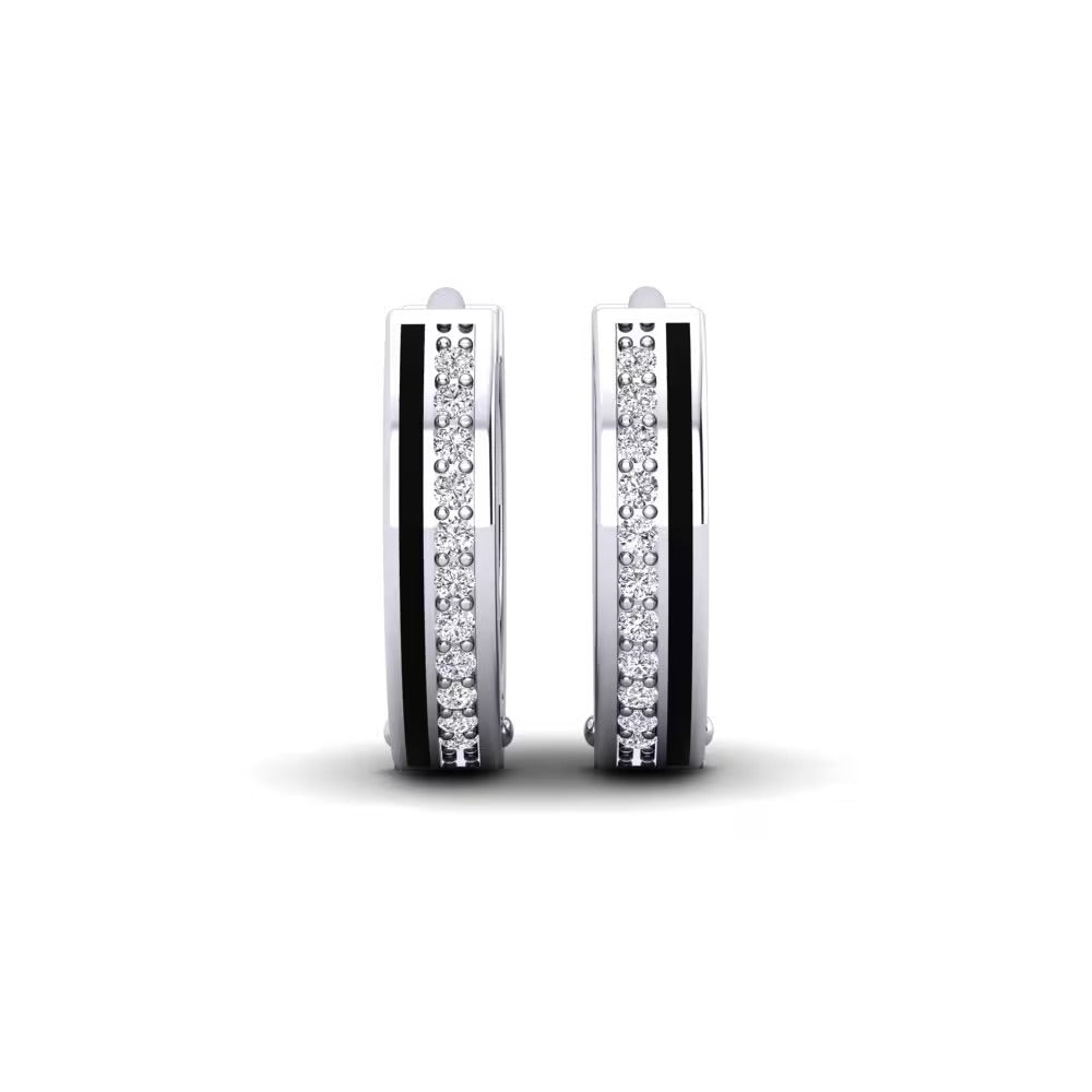 Round Cut Colorless Moissanite Hoop Earrings For Birthday Gift