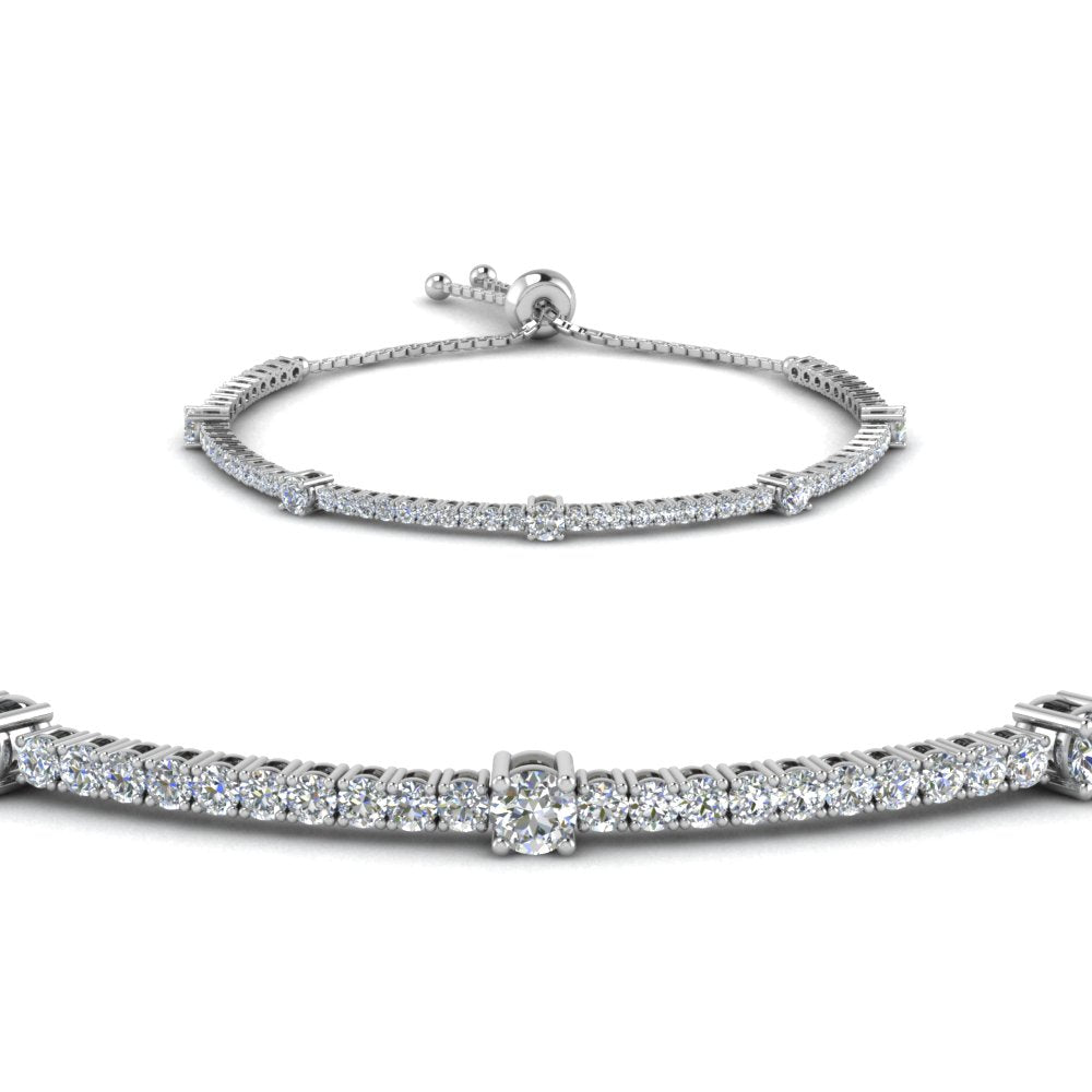 Round Cut Moissanite Classic Bracelet For Women